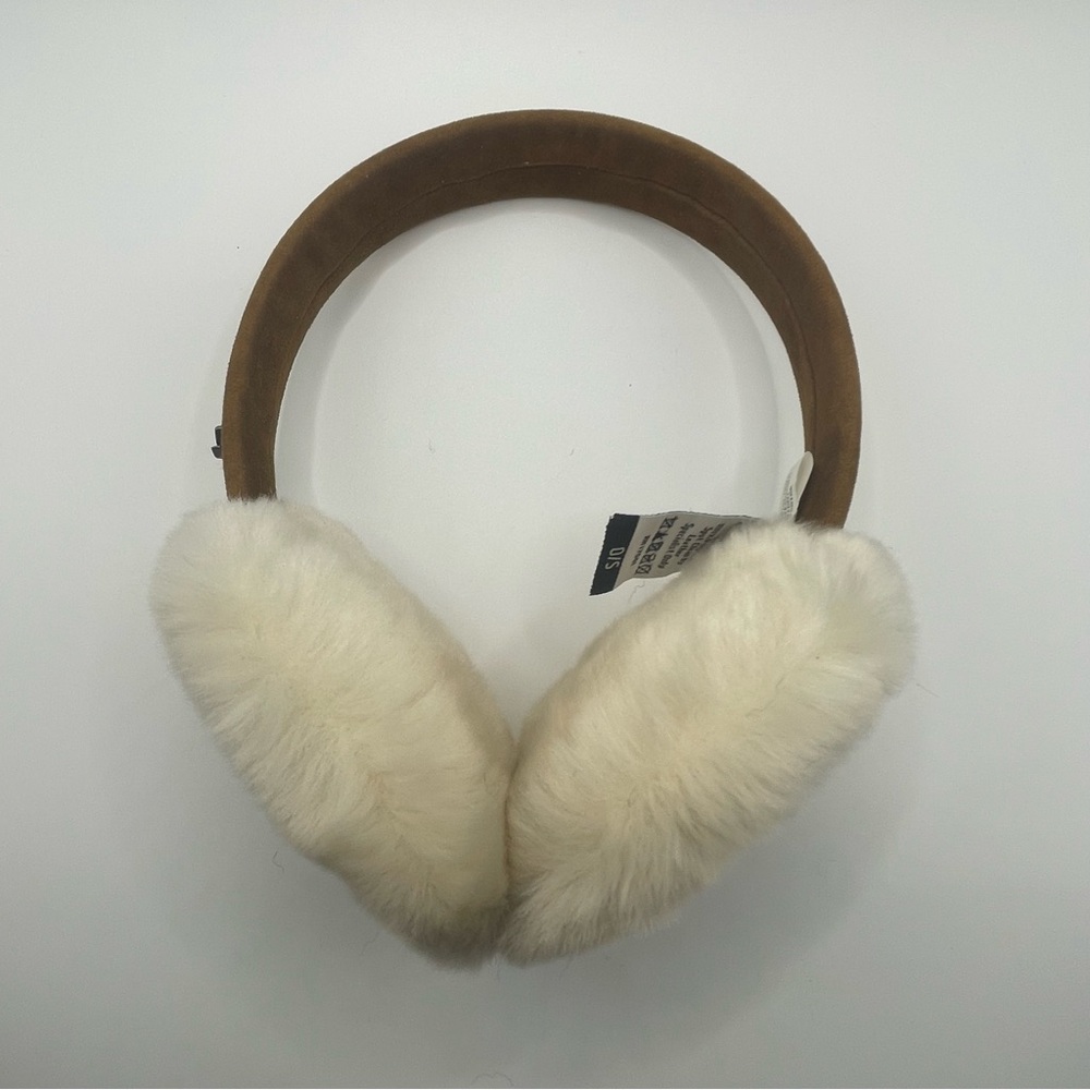Koolaburra by Ugg Tan/Cream Leather & Faux Fur Earmuffs